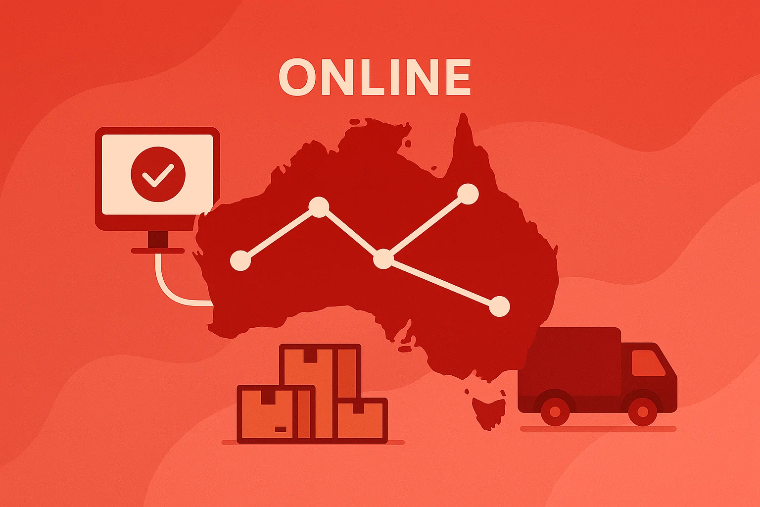 A clean, professional logistics/online operations scene — symbolizing Australia-wide service